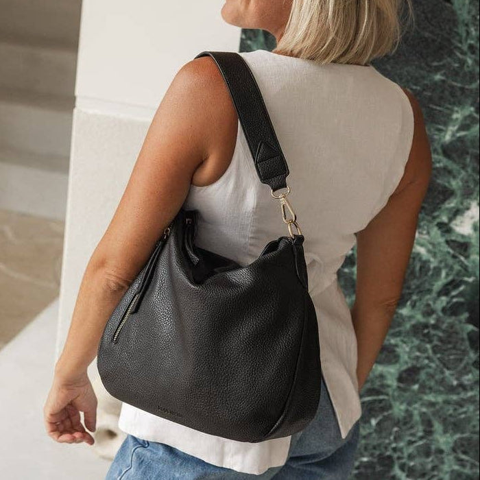 Nadia Shoulder Bag - Black: Vegan - Polyurethane / Women-Owned, Cruelty-Free - Olita Gifts & Goods