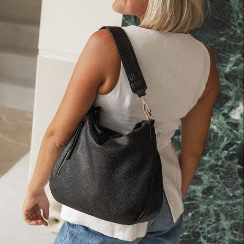 Nadia Shoulder Bag - Black: Vegan - Polyurethane / Women-Owned, Cruelty-Free - Olita Gifts & Goods
