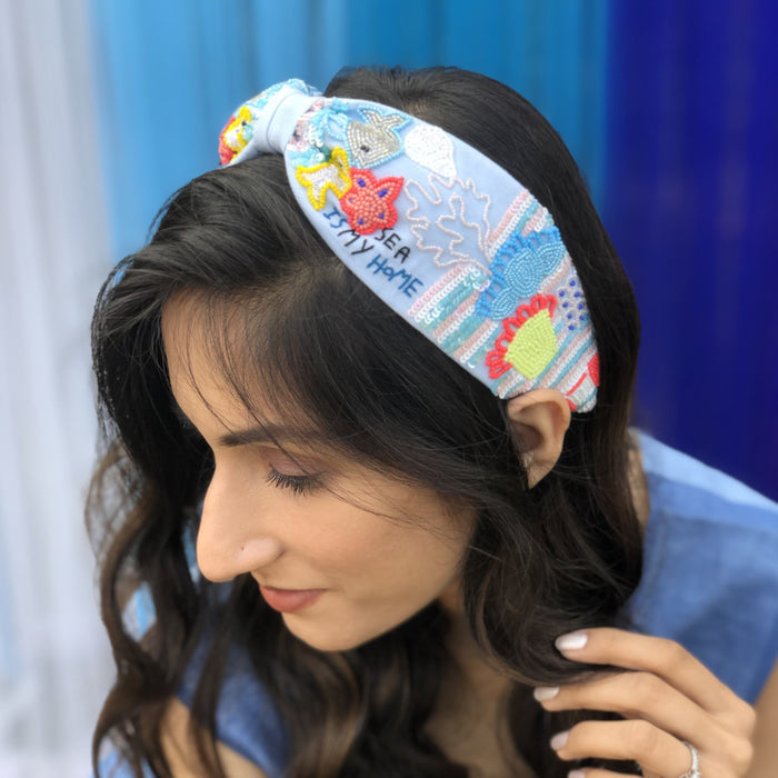 Nemo Knotted Headband -Blue