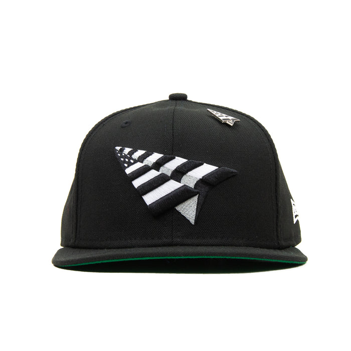 Original Crown Old School Snapback (Black/Green Underbrim)