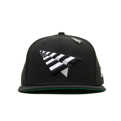 Original Crown Old School Snapback (Black/Green Underbrim)