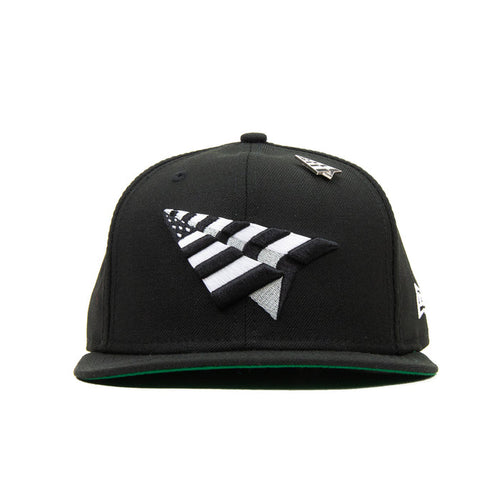 Original Crown Old School Snapback (Black/Green Underbrim)
