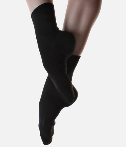PERFORMANCE SHOCK, No Traction Crew Dance Sock - Freedom to Glide, Ultimate Foot Support