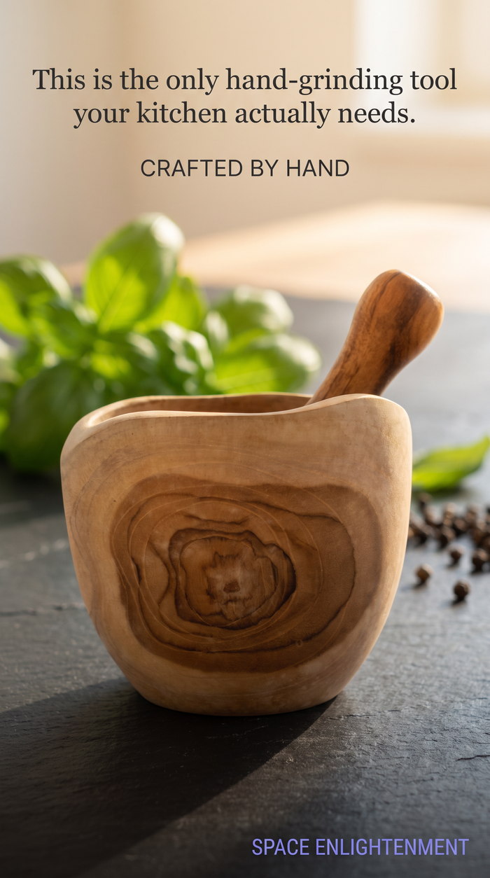 Pestle & Mortar Set Handcrafted From Teakwood - SMALL