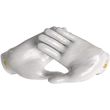 Phenom Elite Quantum Fierce Youth & Adult Padded Football Gloves - Gold Rush White