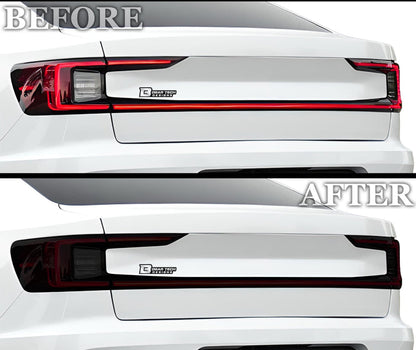 Full Headlight Taillight Precut Smoked PPF Tint Kit Overlay Film Fits Polestar 2 2020 - 2025 - Bogar Tech Designs
