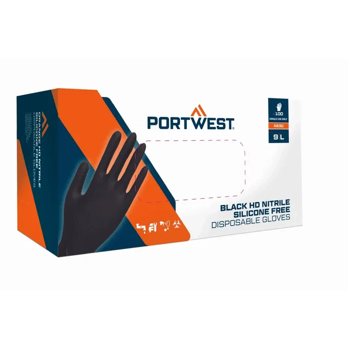 Portwest disp 7 mil disposable gloves with crystal grip