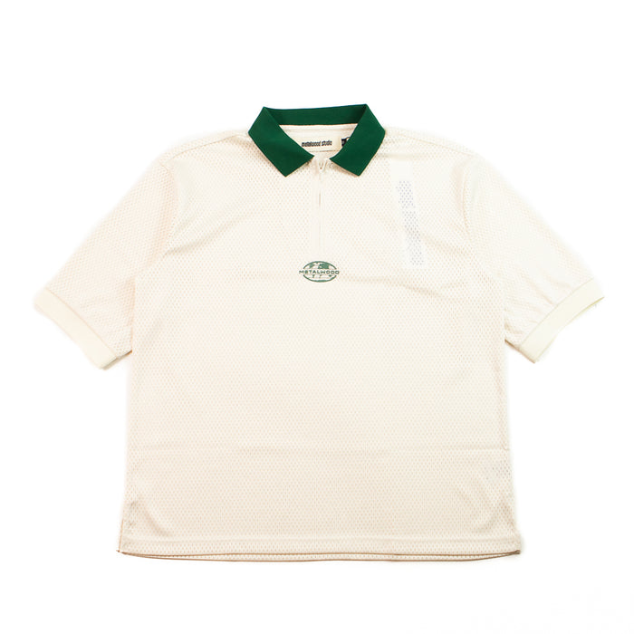 Quarter Zip Jersey Polo (Natural)