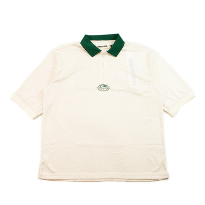 Quarter Zip Jersey Polo (Natural)