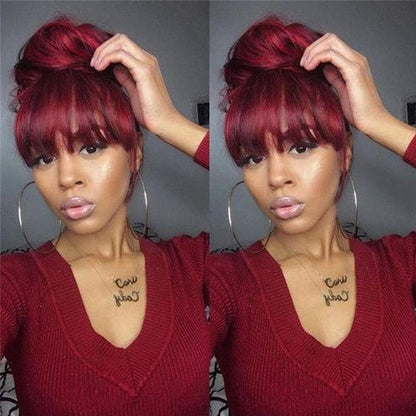burgundy glueless wigs for black women, stylish and beginner-friendly