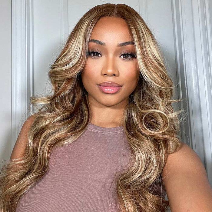glueless wear and go wig with 4x6 lace and stylish color
