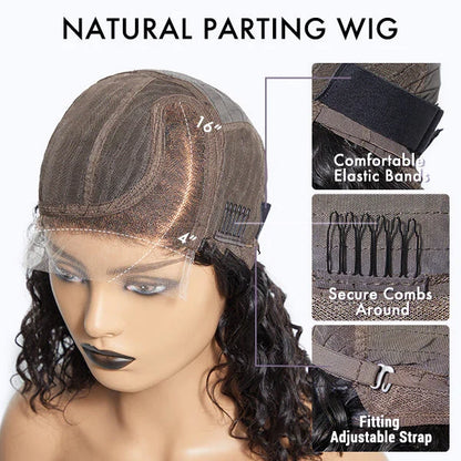 QVR Side Part Pixie Cut Style Short Hair Highlight Piano L Part Lace Frontal Human Hair Wig
