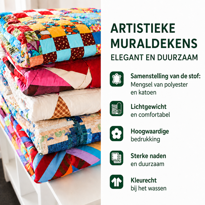 Sacha - Vatteret tæppe af pony patchwork