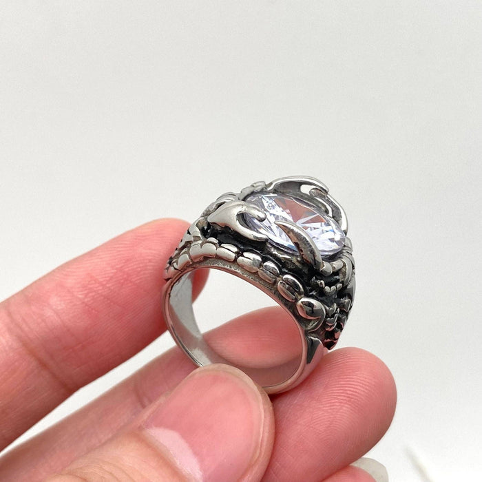Scorpion Stone Biker Ring