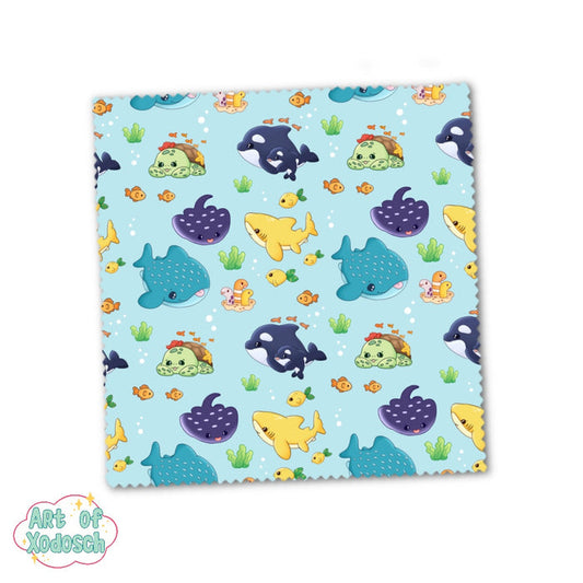sea animals - lens cloth