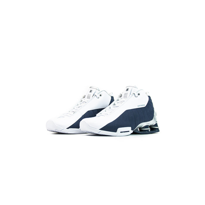 Nike Shox BB4 (White/Midnight Navy-Metallic Silver)