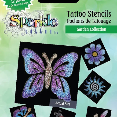Sparkle Tattoo Stencils - Garden Collection