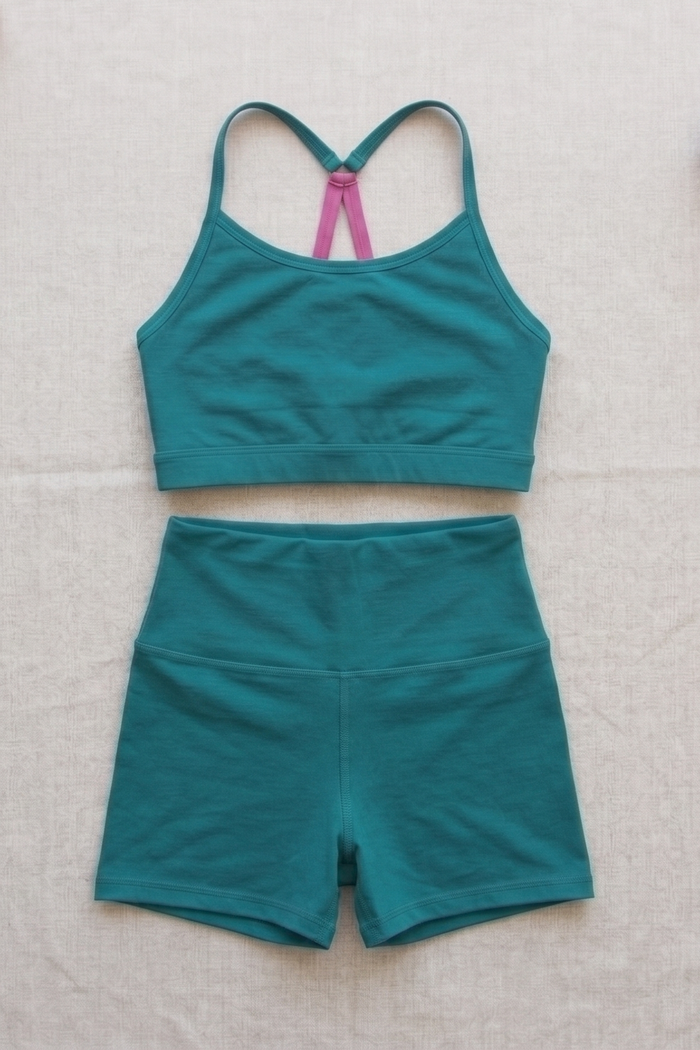 Teal Daybreak Top & Shorts Set | Girls Dancewear