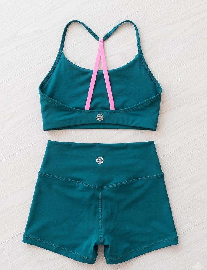Teal Daybreak Top & Shorts Set | Girls Dancewear