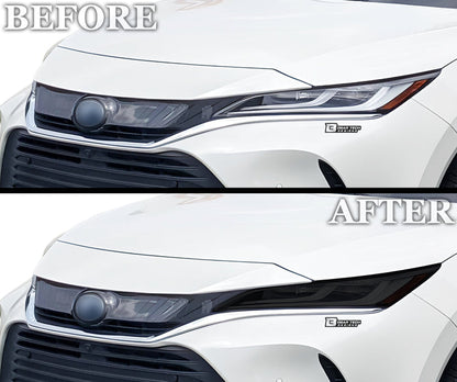 Full Headlight Taillight Precut Smoked PPF Tint Kit Overlay Film Fits Toyota Venza 2021 - 2024 - Bogar Tech Designs