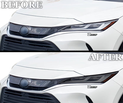 Full Headlight Taillight Precut Smoked PPF Tint Kit Overlay Film Fits Toyota Venza 2021 - 2024 - Bogar Tech Designs