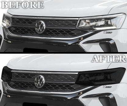 Full Headlight Taillight Precut Smoked PPF Tint Kit Film Overlay Fits Volkswagen Taos 2022 - 2024 - Bogar Tech Designs