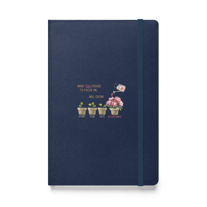 What You Choose to Focus On... Will Grow!" Hard Cover Notebook - 🌱 Cultivate Positivity and Watch Your Dreams Blossom! 🌱 - Whippie's