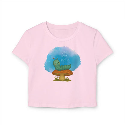 ✨ Who Are You? Cute Sparkly Caterpillar Baby Tee ✨ - Whippie's