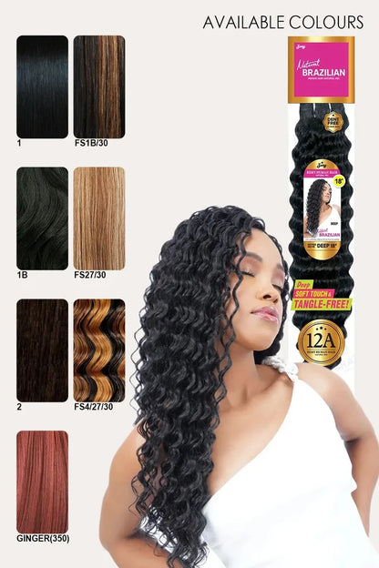 ZURY NATURAL BRAZILIAN HUMAN HAIR MIX WEAVE - DEEP 18 ZURY