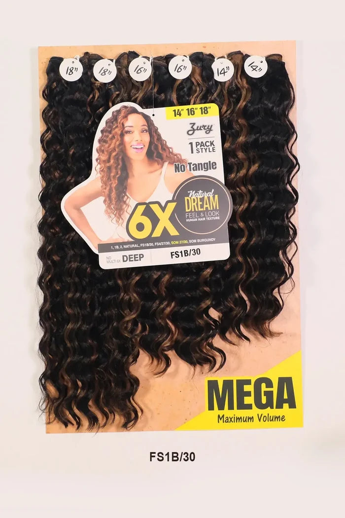 ZURY NATURAL DREAM HAIR WEAVE 6X - DEEP 101214