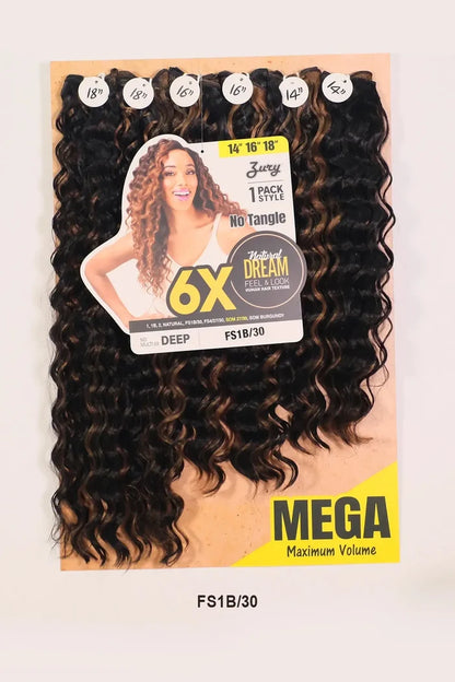 ZURY NATURAL DREAM HAIR WEAVE 6X - DEEP 141618